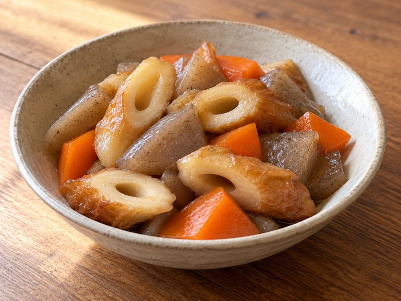 ちくわとこんにゃくの煮物の完成イメージ