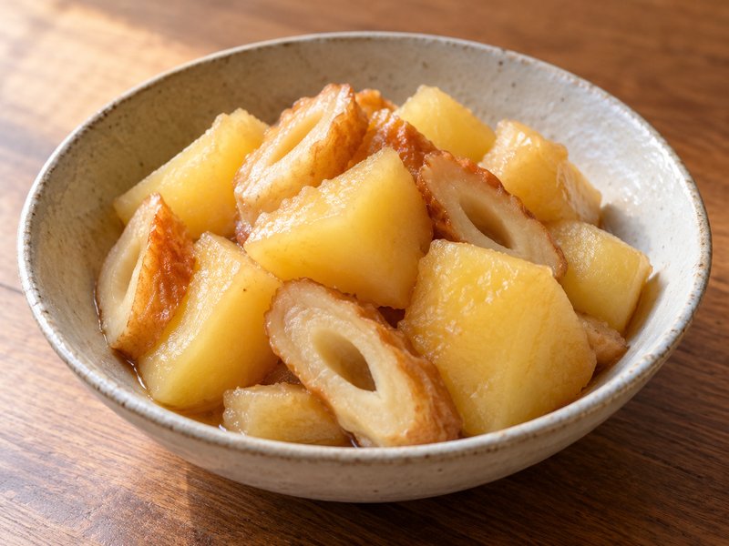ちくわとじゃがいもの煮物の完成イメージ