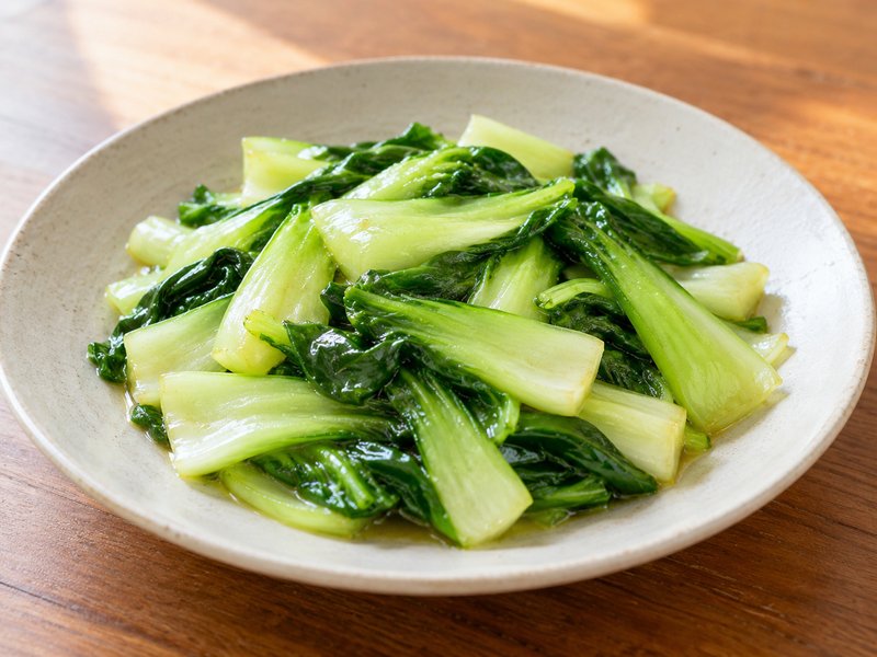 チンゲン菜のにんにく炒めの完成イメージ