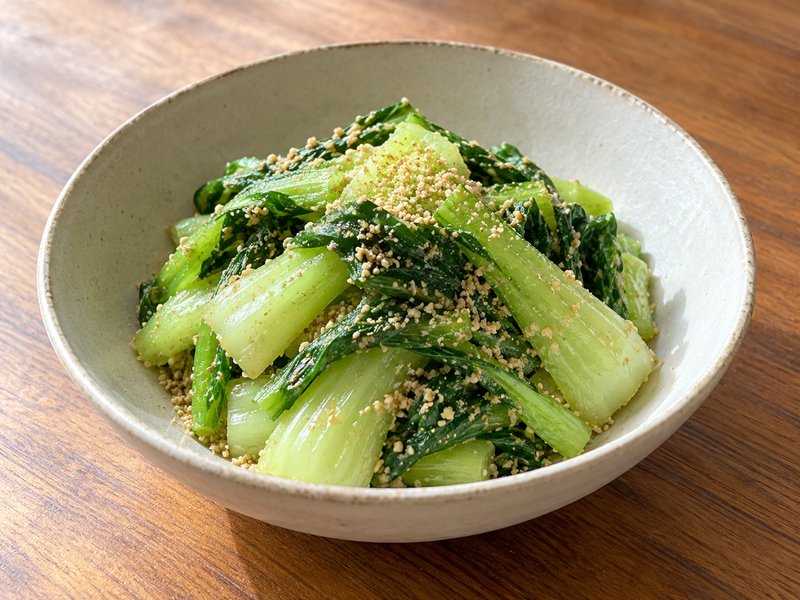 チンゲン菜のごまあえの完成イメージ