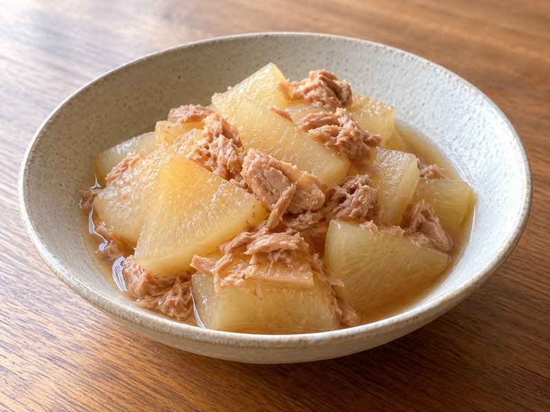 大根とツナの煮物の完成イメージ