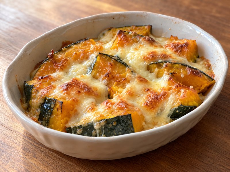 かぼちゃのチーズ焼きの完成イメージ