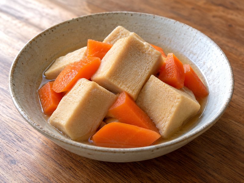 高野豆腐の含め煮の完成イメージ