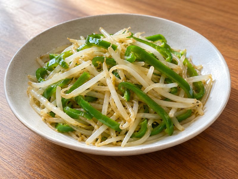 ピーマンともやしの中華炒めの完成イメージ
