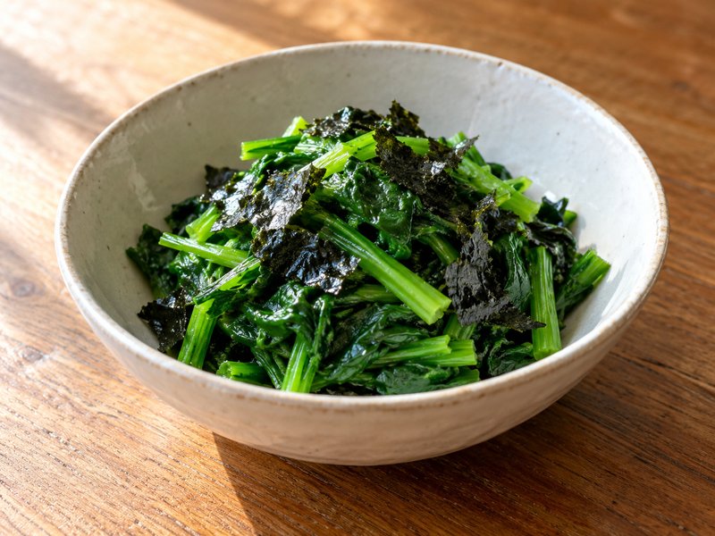ほうれん草の磯辺あえの完成イメージ