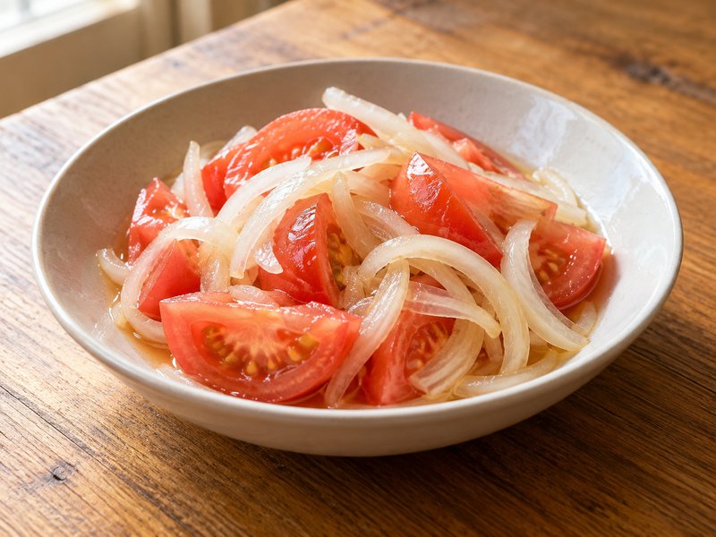 トマトと玉ねぎのマリネの完成イメージ